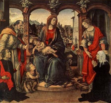 Fra Filippo Lippi Madonna with Child and Saints Spain oil painting art